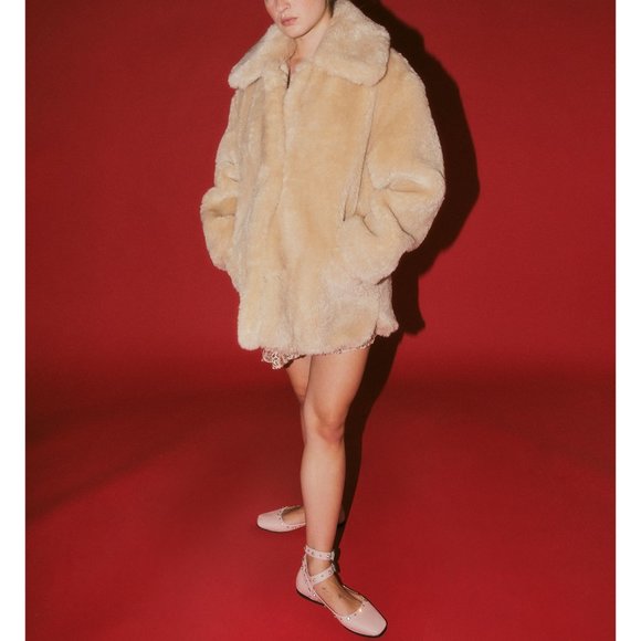 Free People Tan Pea Coat *NWT* - Picture 8 of 9